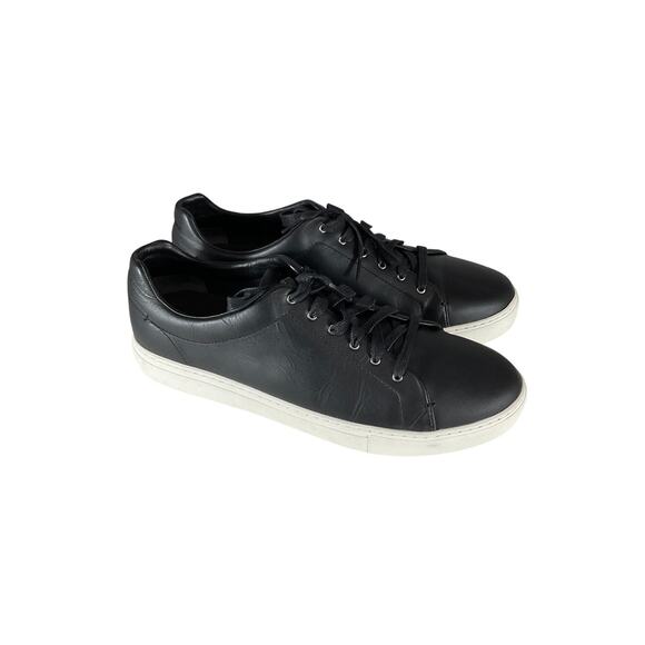 Rag & Bone 'Kent' Black Leather Embossed Two-Tone Sneakers Size 12 - Picture 2 of 7